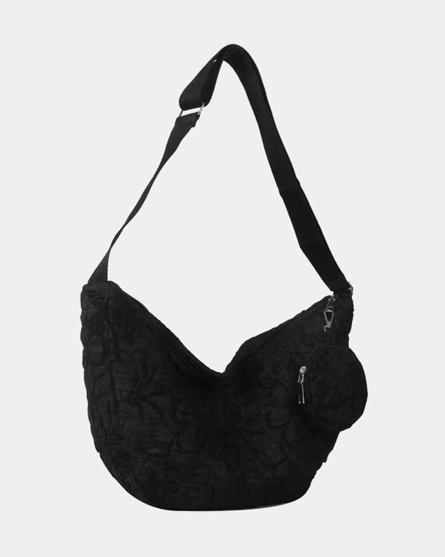 Textured Polyester Shoulder Bag