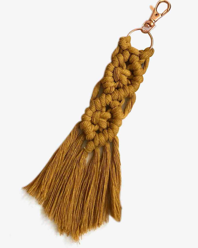 Assorted 4-Pack Macrame Fringe Keychain