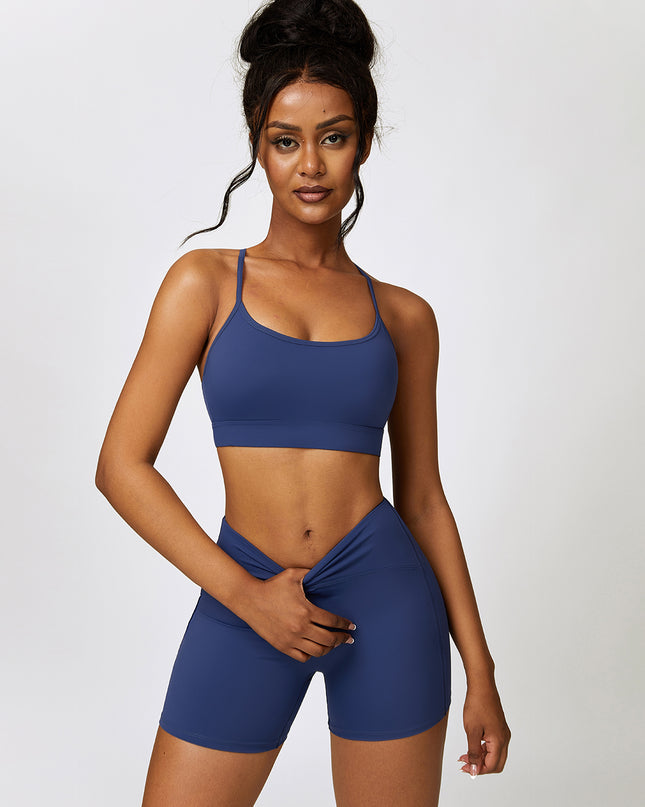 Sport Bra and Wide Waistband Shorts Set