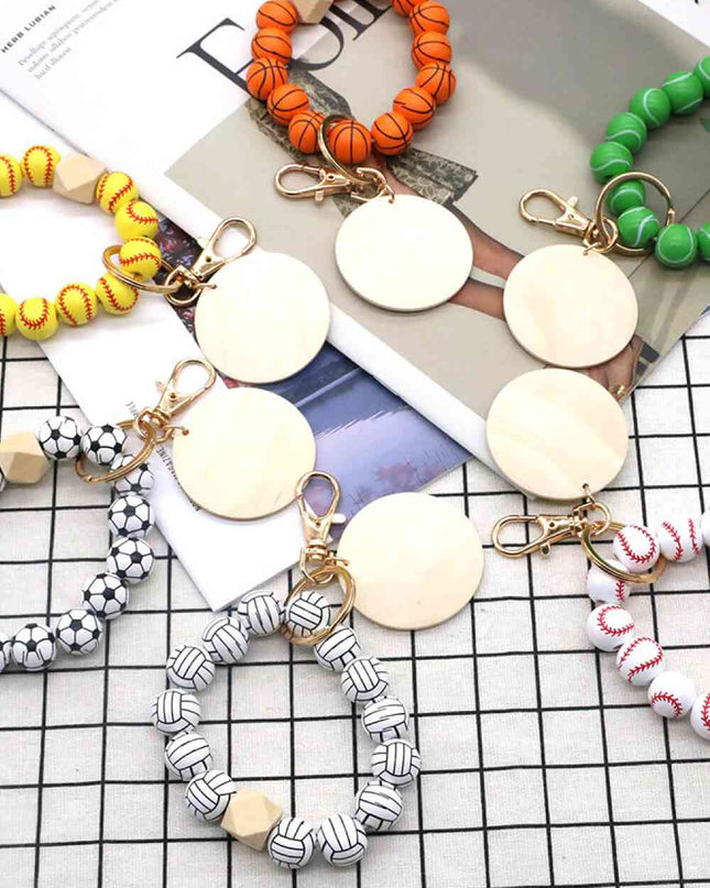 Assorted 4-Pack Wristlet Bead Key Chain