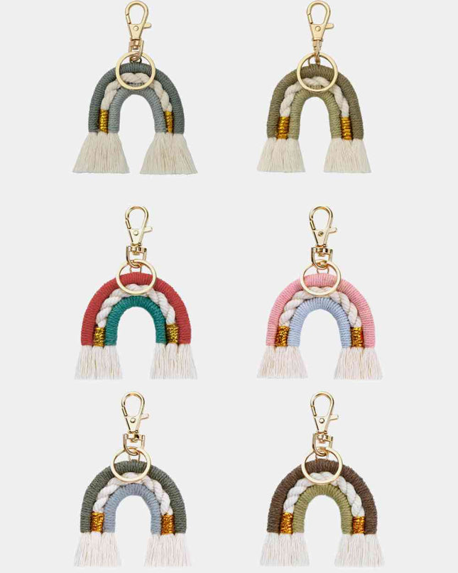 Random 4-Pack Rainbow Tassel Key Chain