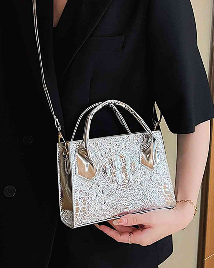 Textured PU Leather Crossbody Bag