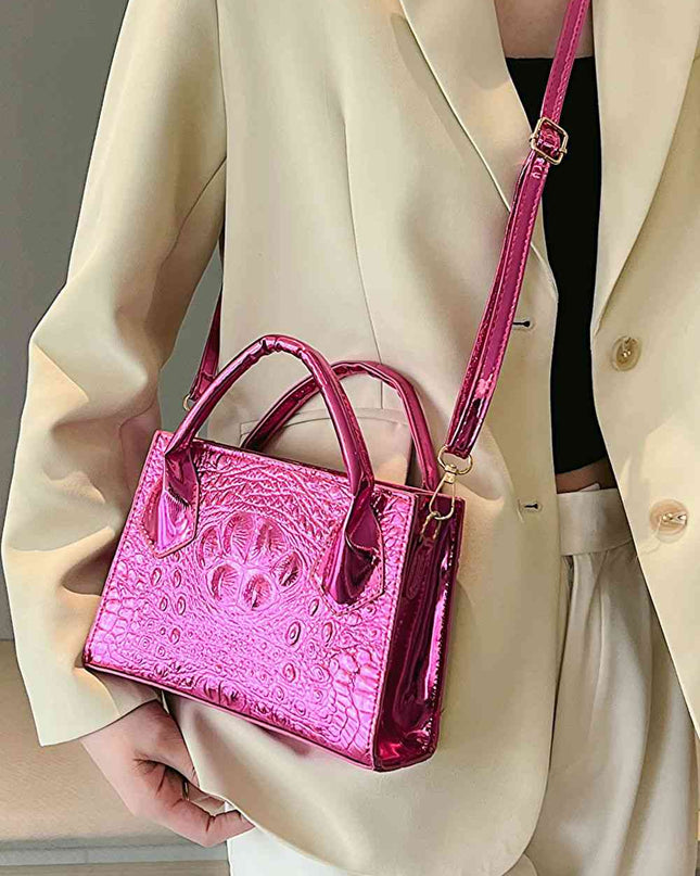 Textured PU Leather Crossbody Bag