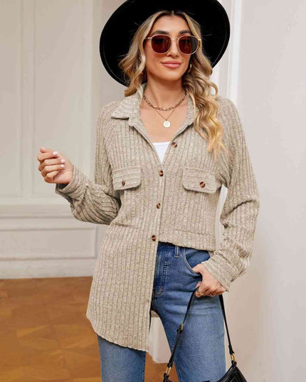 Button Down Collared Shacket