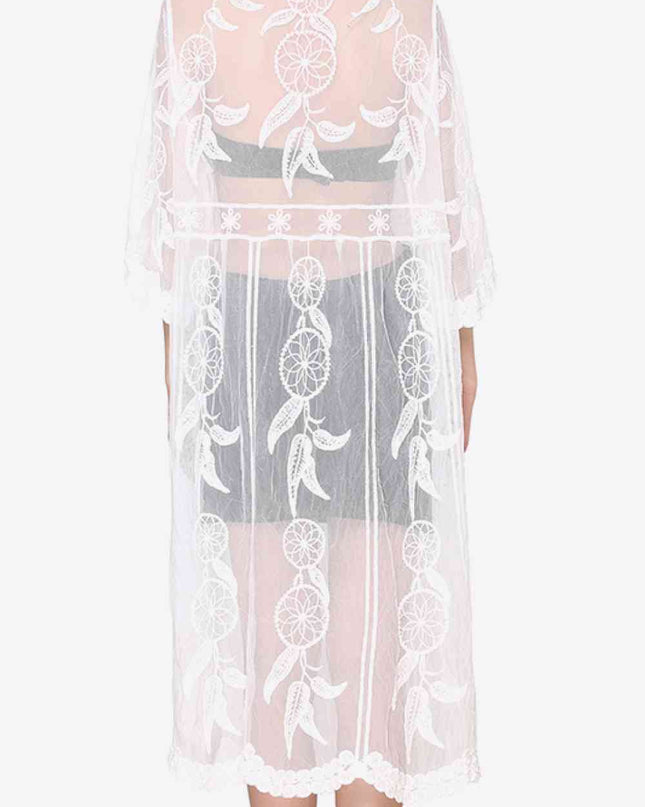 Tied Sheer Cover Up Cardigan