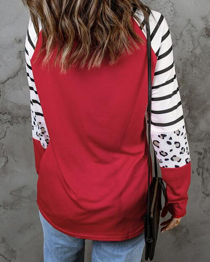 Bull Graphic Striped Long Sleeve T-Shirt