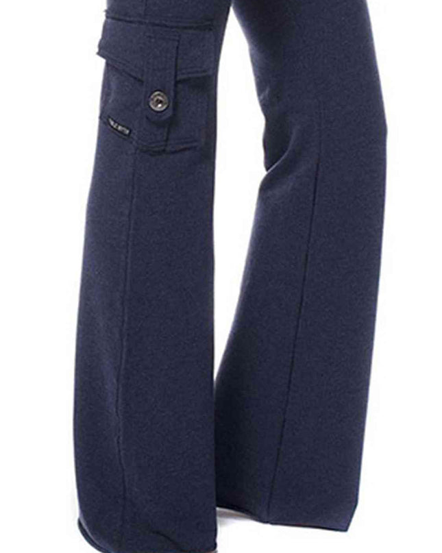 Mid Waist Pants with Pockets