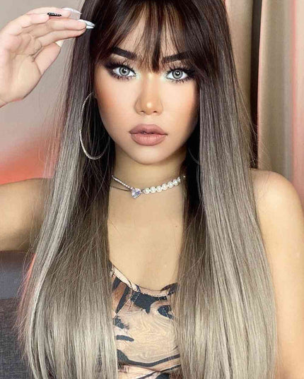 Long Straight Synthetic Wigs 26''