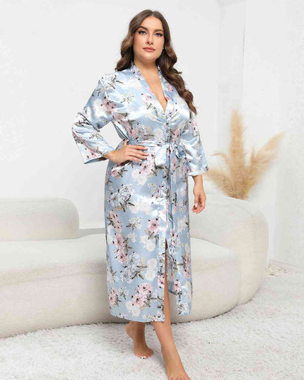Plus Size Tie Waist Robe