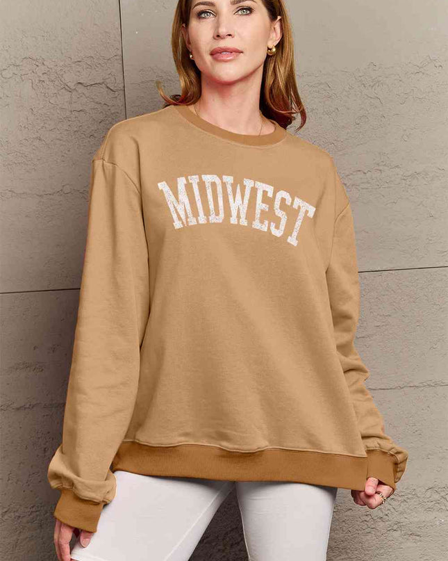 Simply Love Full Size MIDWEST Graphic Sweatshirt