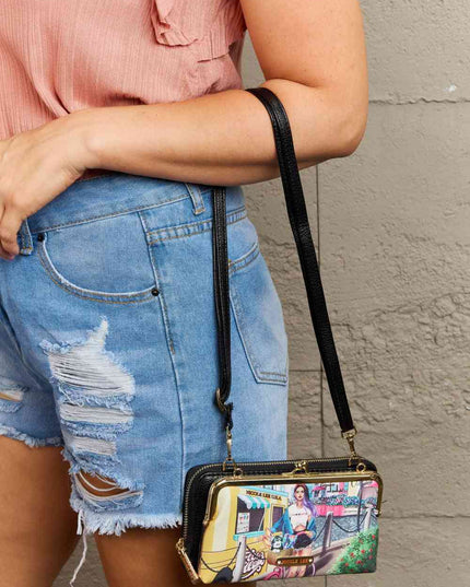 Nicole Lee USA Signature Kiss Lock Crossbody Wallet