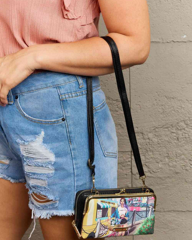 Nicole Lee USA Signature Kiss Lock Crossbody Wallet