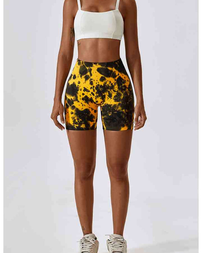 Tie Dye Wide Waistband Sports Shorts