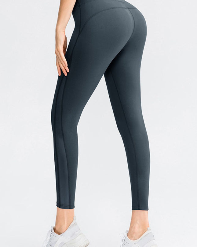 Wide Waistband Slim Fit Long Sports Pants