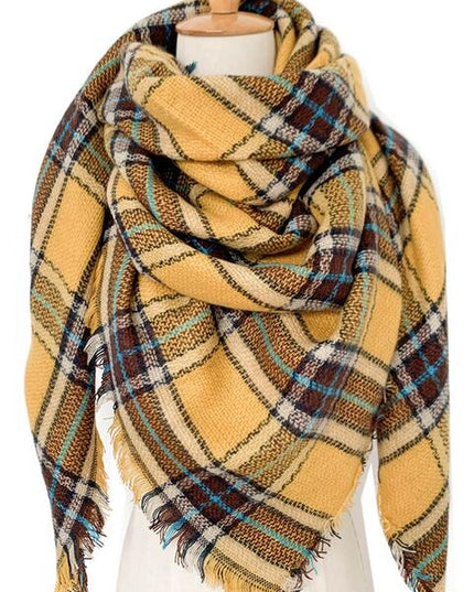 Plaid Imitation Cashmere Scarf
