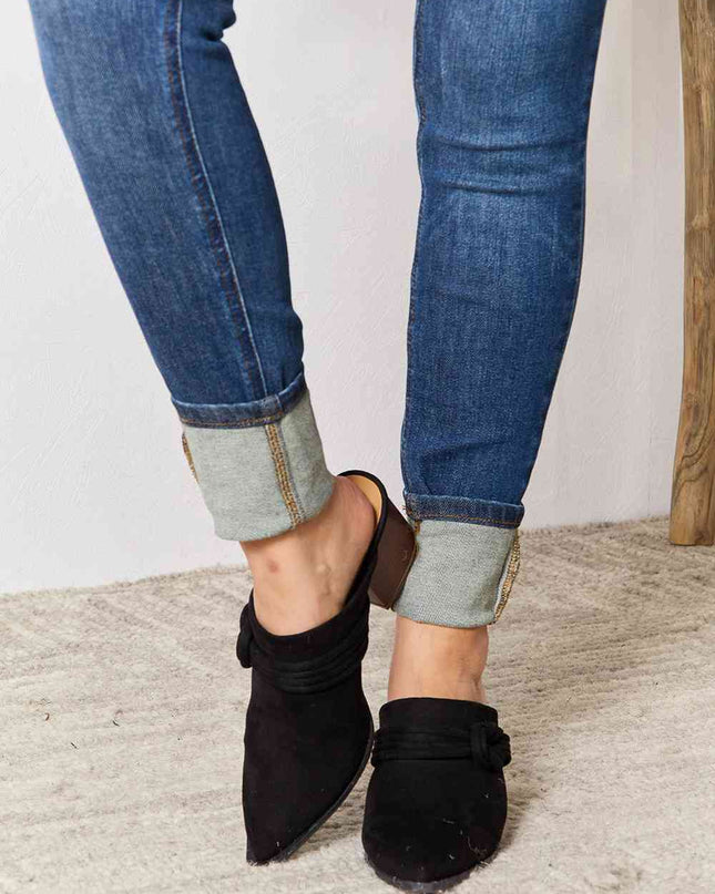 East Lion Corp Pointed-Toe Braided Trim Mules