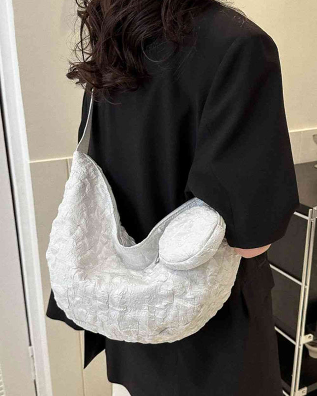 Textured Polyester Shoulder Bag