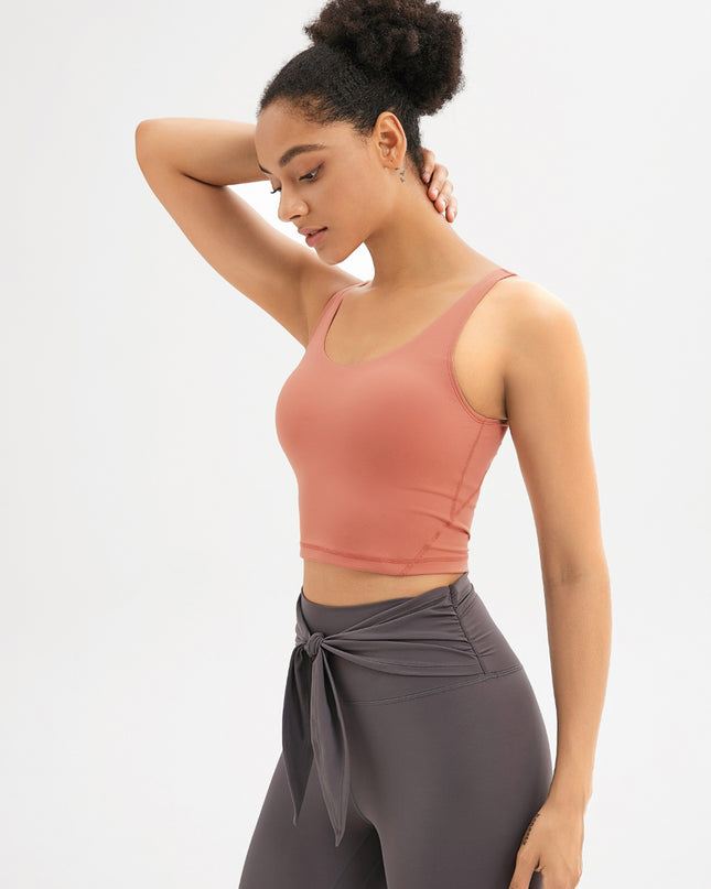 Scoop Neck Wide Strap Active Tank