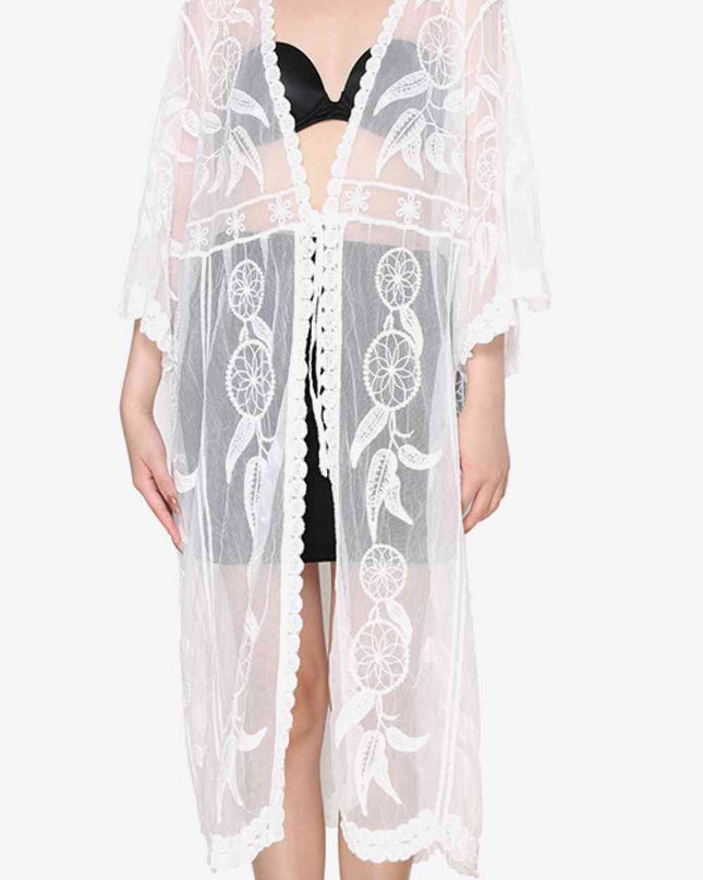 Tied Sheer Cover Up Cardigan