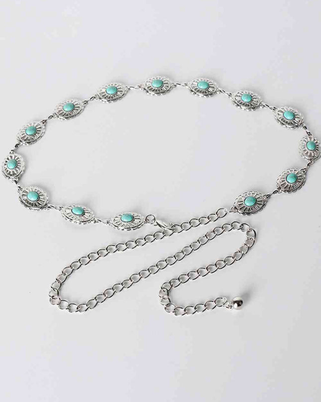 Contrast Lobster Clasp Alloy Chain Belt