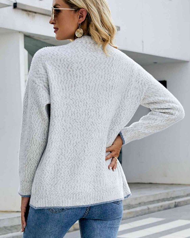 Button Down V-Neck Cardigan with Pockets