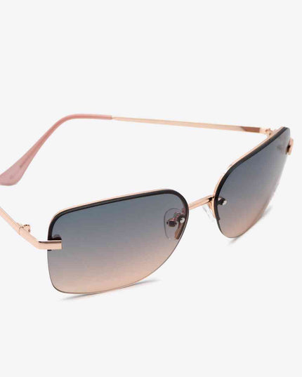 Rhinestone Heart Metal Frame Sunglasses