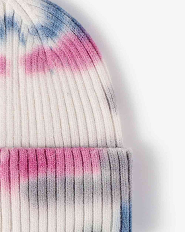 Tie-Dye Ribbed Knit Beanie