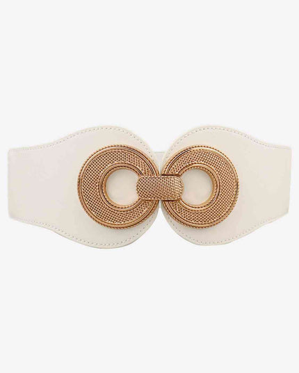 Alloy Buckle Elastic PU Belt
