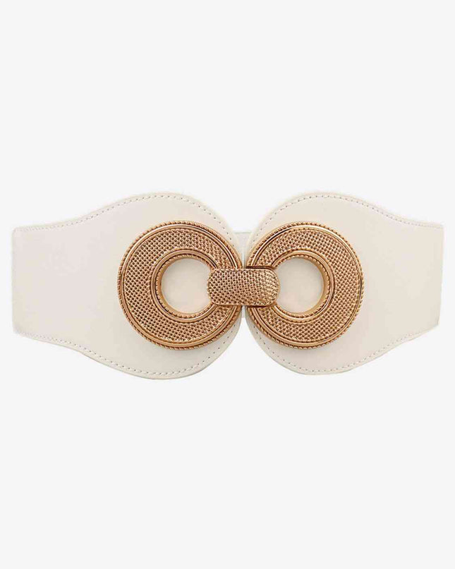 Alloy Buckle Elastic PU Belt