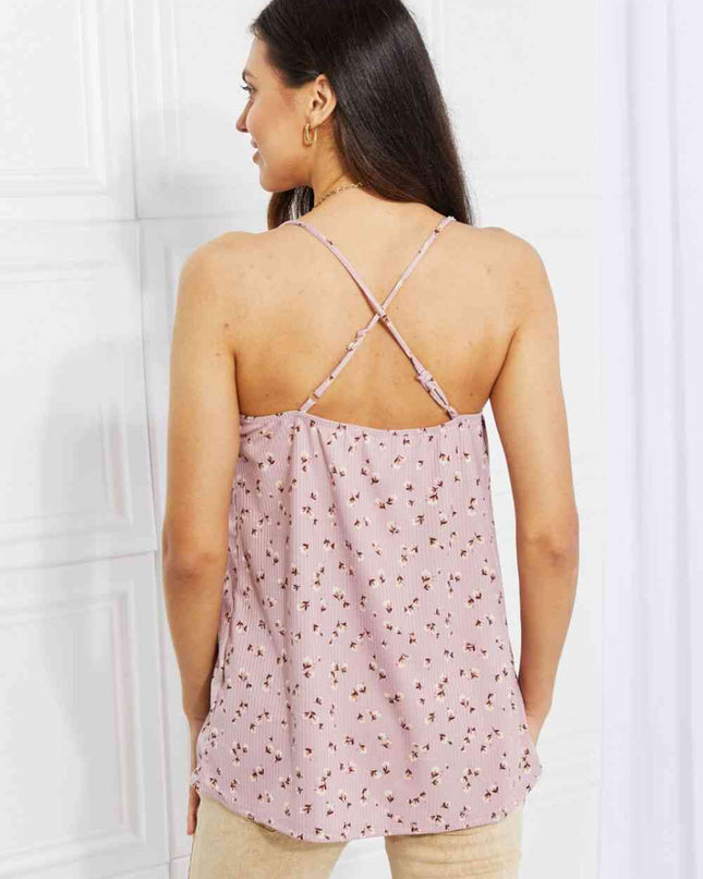 Culture Code Full Size Taste of Spring Ruffle Sleeveless Top