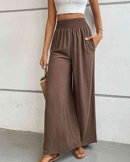 Wide Waistband Relax Fit Long Pants