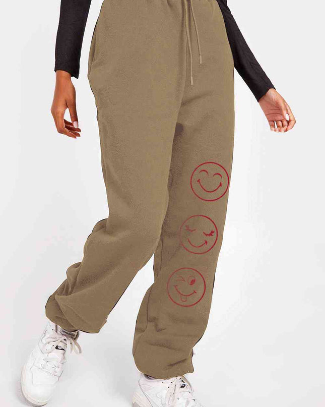 Simply Love Full Size Emoji Graphic Sweatpants