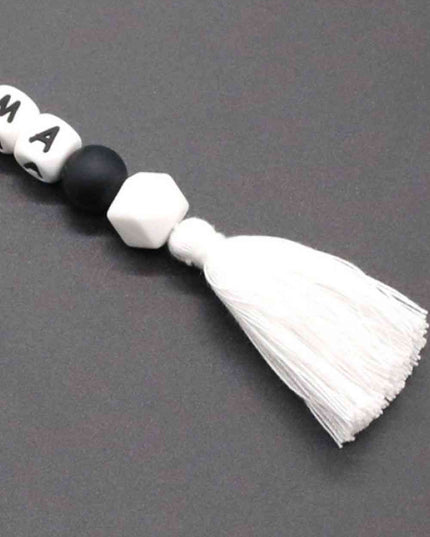 Assorted 2-Pack Mama Beaded Tassel Keychain