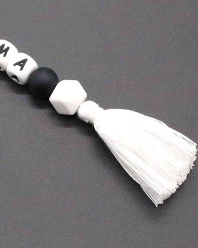 Assorted 2-Pack Mama Beaded Tassel Keychain