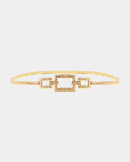 Square Shape Zinc Alloy Buckle Iron Belt