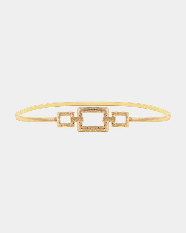Square Shape Zinc Alloy Buckle Iron Belt