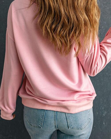Sequin Snowflake Round Neck Sweatshirt