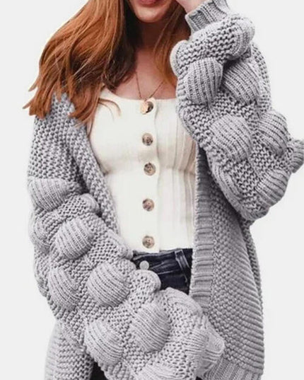 Open Front Long Sleeve Cardigan