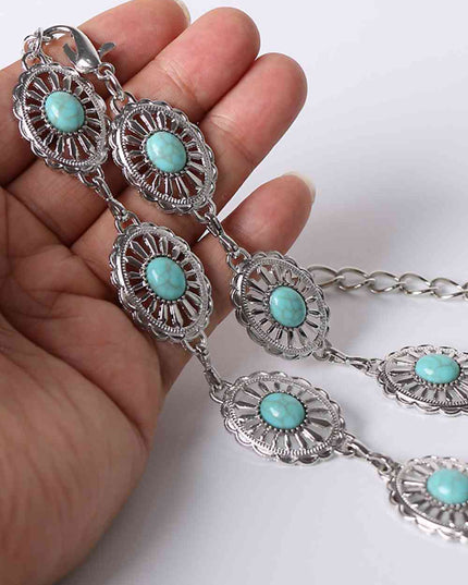 Contrast Lobster Clasp Alloy Chain Belt
