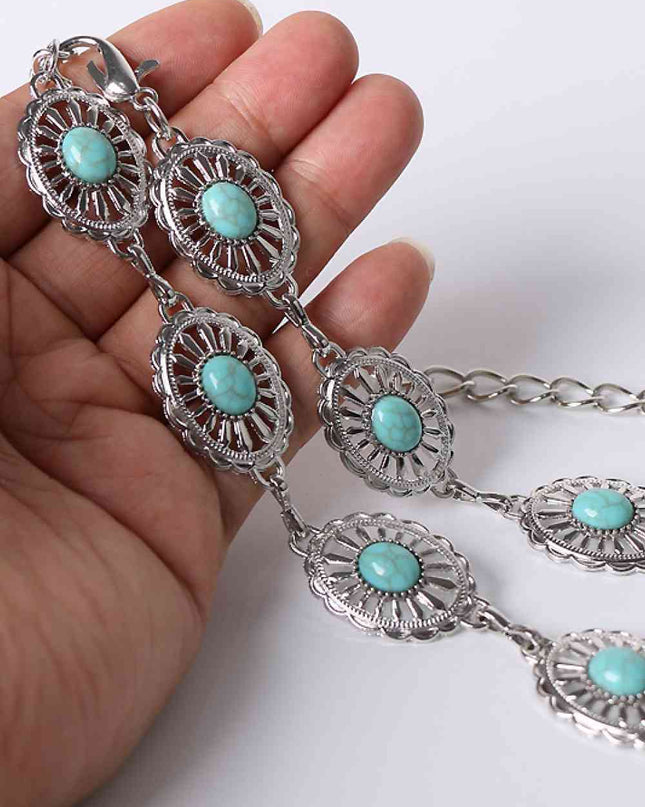 Contrast Lobster Clasp Alloy Chain Belt