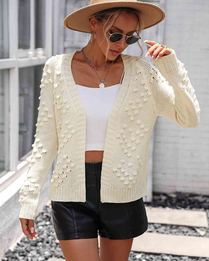 Open Front Long Sleeve Cardigan