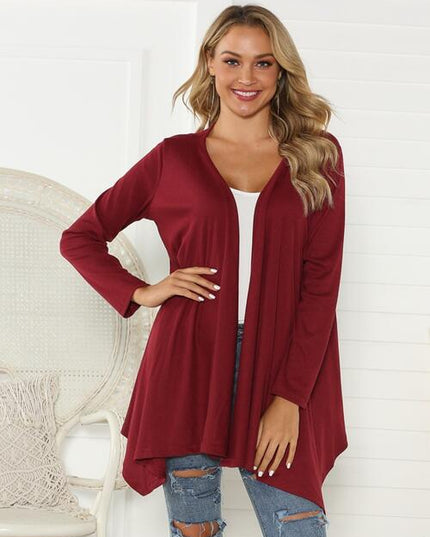 Floral Open Front Long Sleeve Cardigan