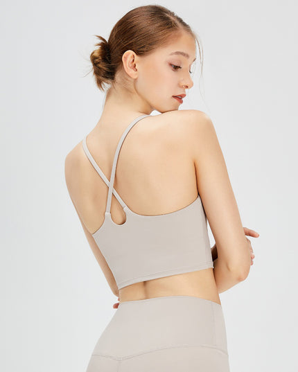 Crisscross Square Neck Active Bra