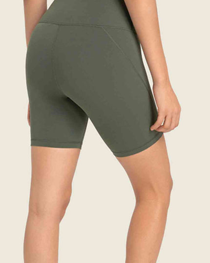 Seamless High-Rise Wide Waistband Biker Shorts