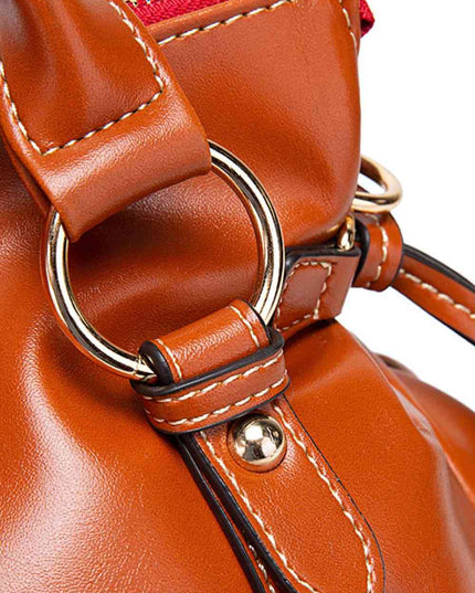 PU Leather Handbag with Tassels