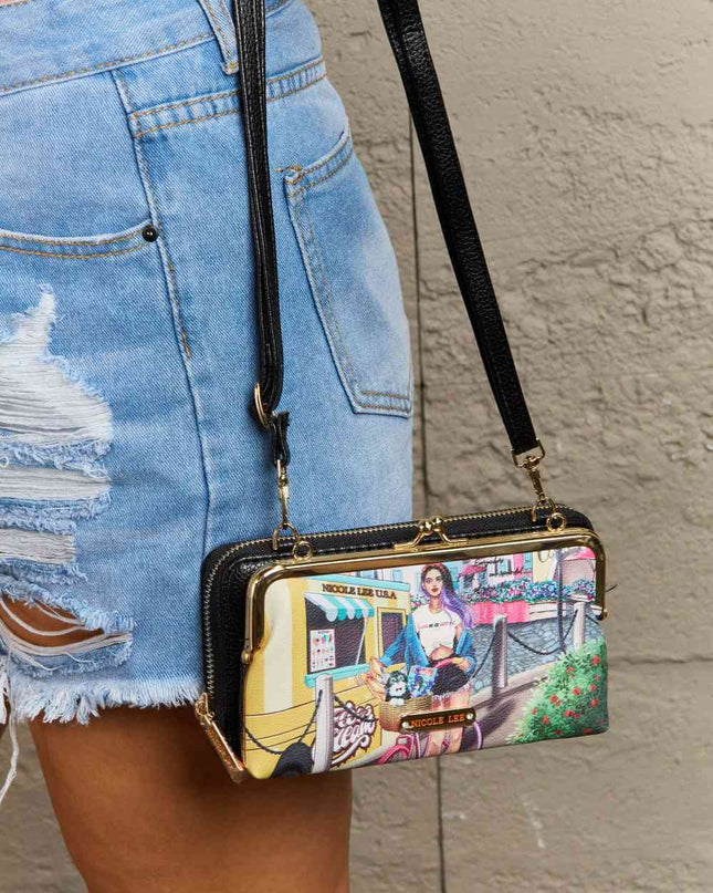 Nicole Lee USA Signature Kiss Lock Crossbody Wallet