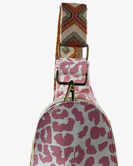 Printed PU Leather Sling Bag