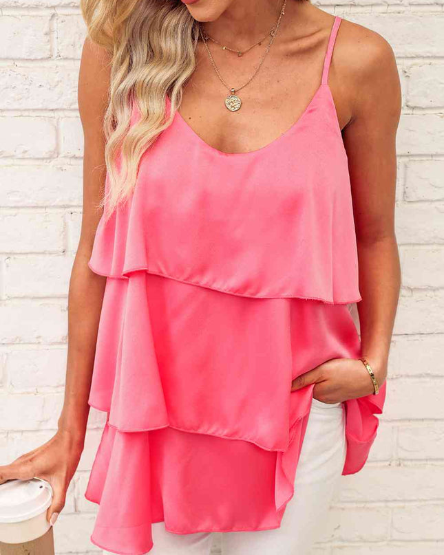 Layered Adjustable Strap Cami