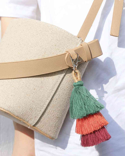Layered Tassel Keychain