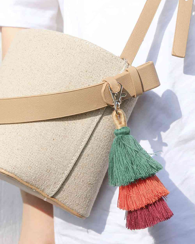 Layered Tassel Keychain